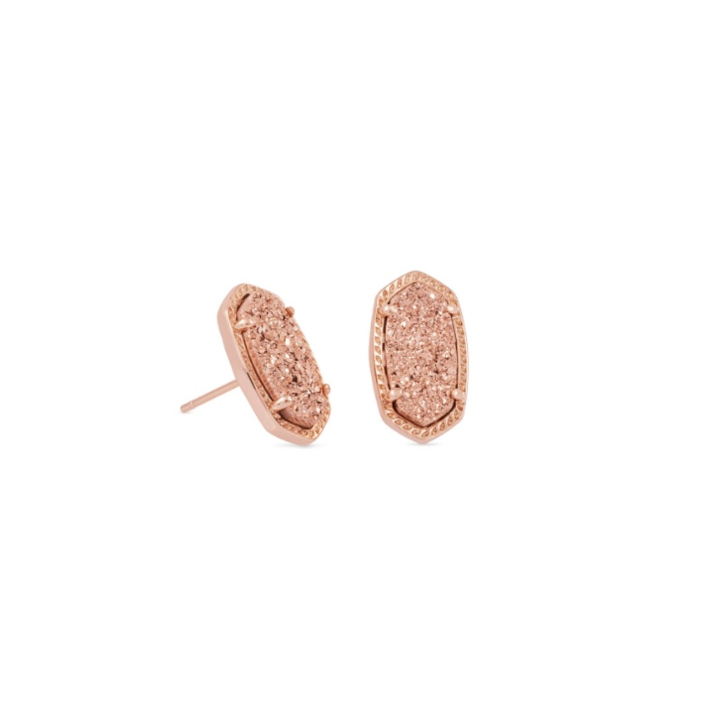 Kendra Scott Rose Gold Drusy Earrings